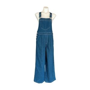 NWT Madewell Superwide-Leg Overalls in Warham Wash Size 8